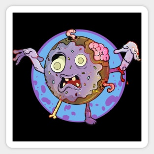 Cute Zombie Cream Filled Donut Sticker